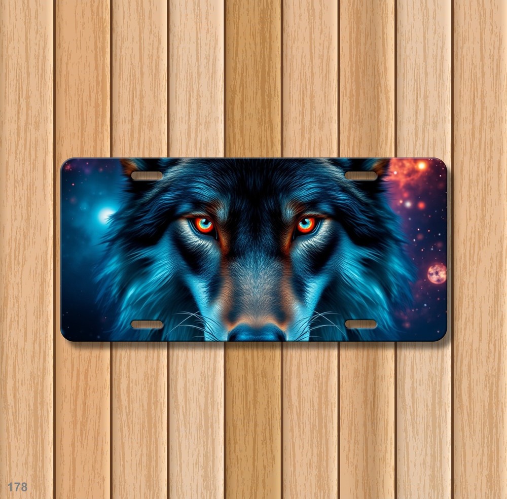 Powerful Wolf License Plate Custom Auto Tag Holiday Gift