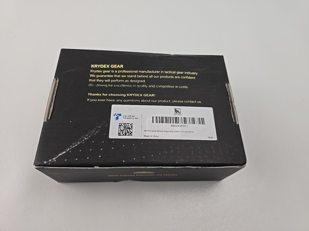 KRYDEX QUICK RELEASE RIGGER MOLLE BELT 1.75 INCH - MEDIUM - CB NEW