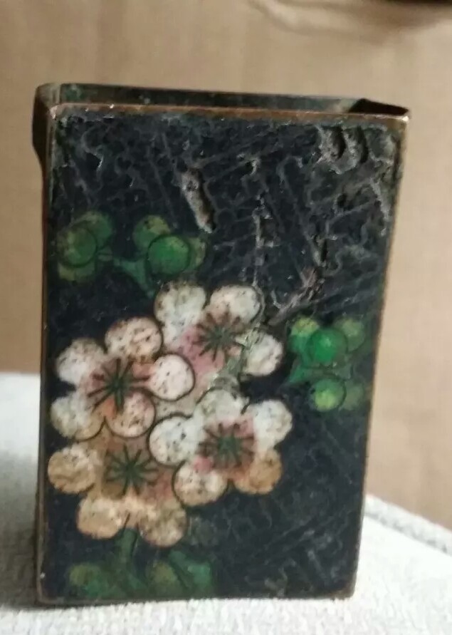 Vintage Small Metal Case, For a matchbox
