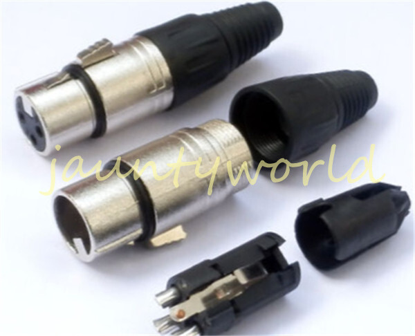 1PCS XLR Female 3-pin Plug Connector MicrophPatch