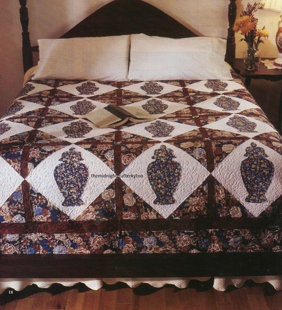 Ginger Jars Quilt Pattern Pieced/Applique CT