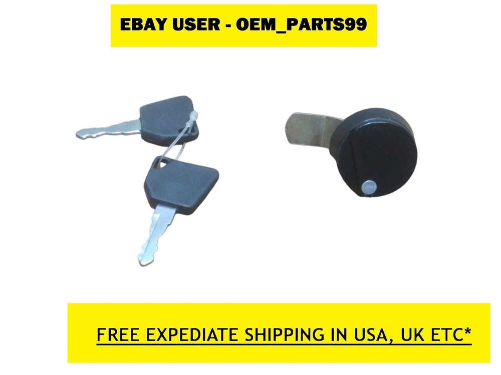 Jcb Lock Barrel Assyembly For Front Grill With 2 Keys (Part 333/C3143 701/45501)