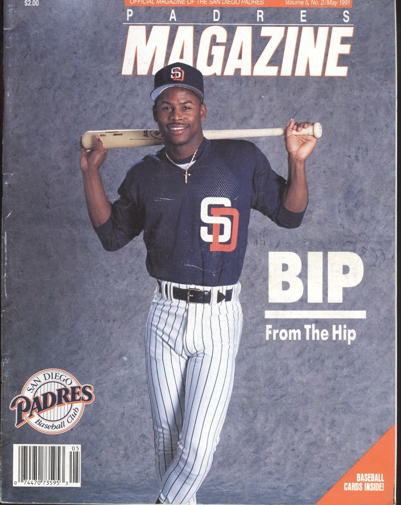 1991 Padres vs Mets Program: Bip Roberts on cover