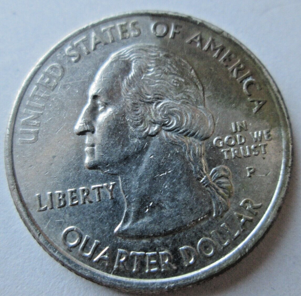 2006-P COLORADO STATE CLAD, REVERSE INTERIOR DIE BREAK ERROR, XF, CIRCULATED