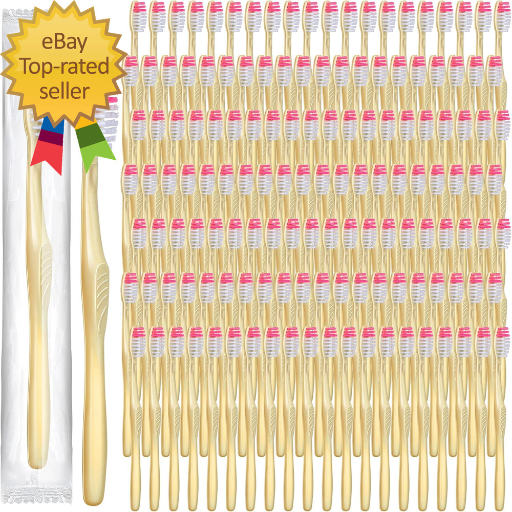 1000 Pcs Disposable Toothbrushes Bulk Individually Wrapped Manual Soft Bristle T