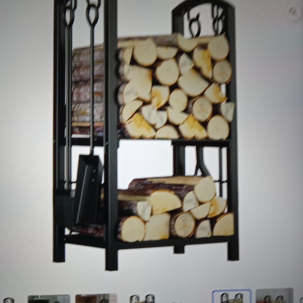 Fireplace Log Rack With 4 Piece Tool Set Included. Last Chance.