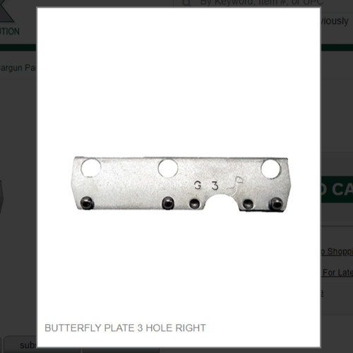 BUTTERFLY PLATE 3 HOLE RIGHT #PH10-9-3HR