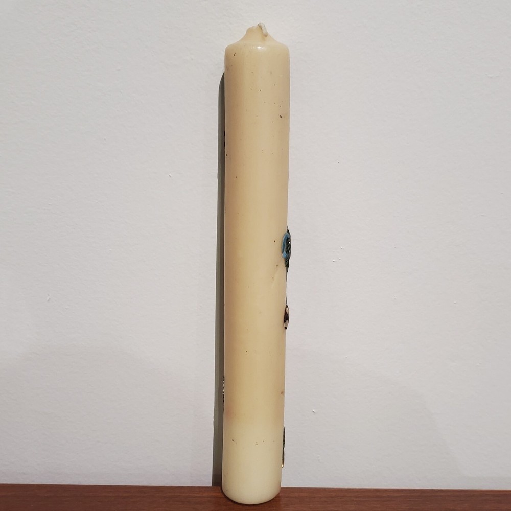 christmas 24 day count down advent candlestick 12" tall