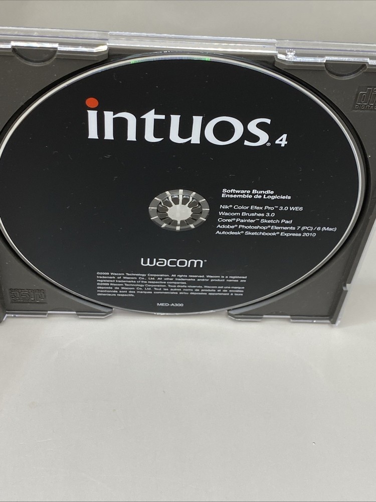 Wacom Intuos 4 Software Bundle Adobe Photoshop Elements 7 Corel Painter + PC Mac