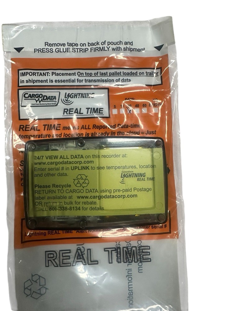 Cargo Data Lightning Real Time Temperature Sensor Device 20 Days FreeShip
