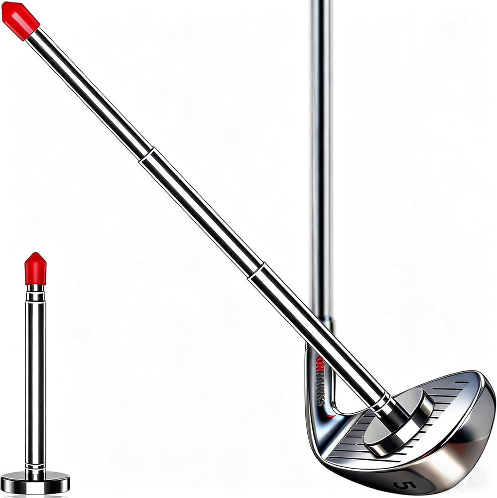 Magnetic Golf Alignment Rod Telescopic Swing Trainer