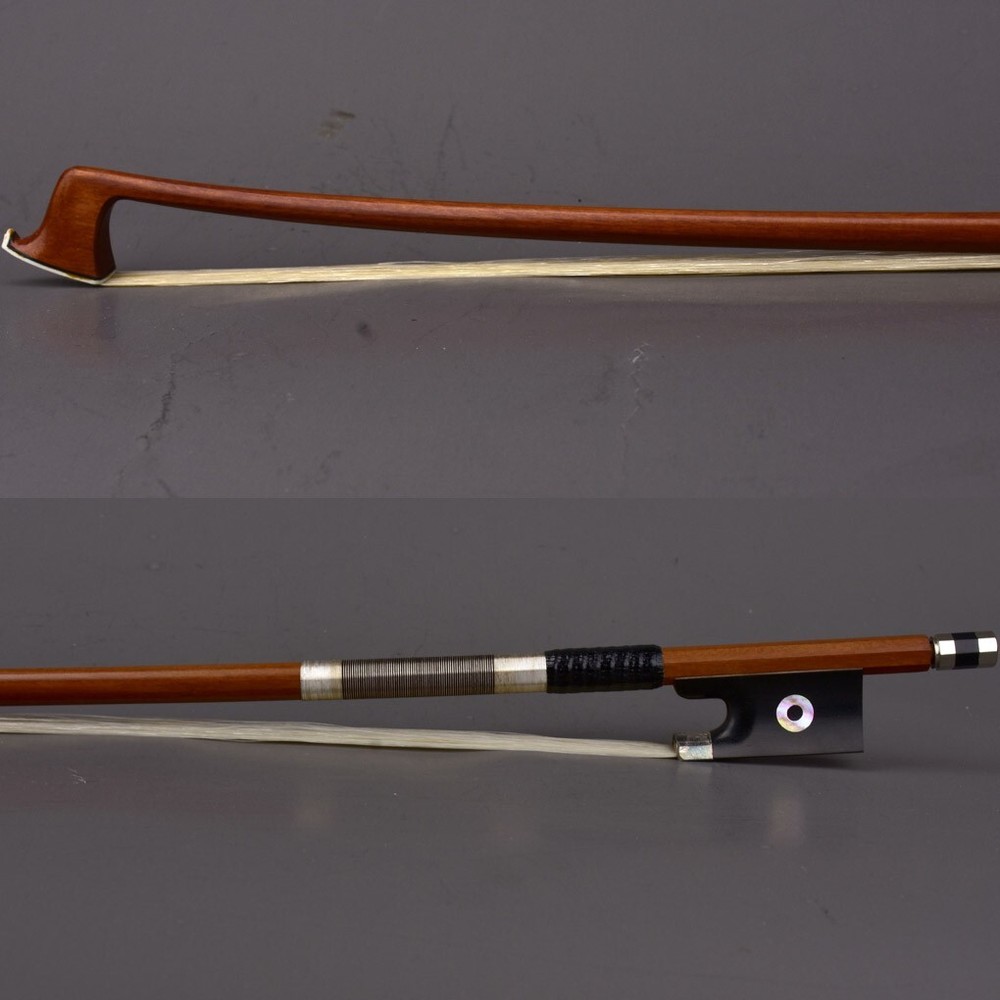 Pro Master E.SARTORY Copy Pernambuco Violin Bow 3/4 Ebony Ring Silver Parts