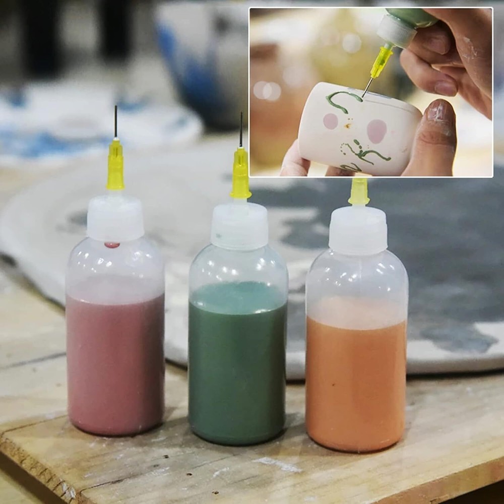 50cc Needle Glue Squeeze Bottle, Precision Tip Applicator, 20 Pack