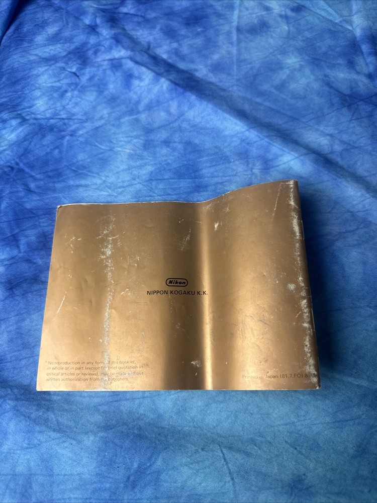 Nikon FE instruction manual (M)