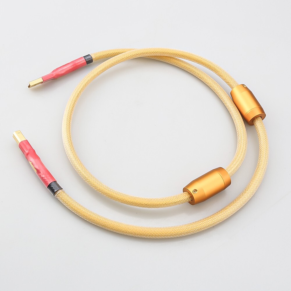 Hi-end OCC Silver-plated USB audio cable Data USB Hifi cable DAC A-B USB cable