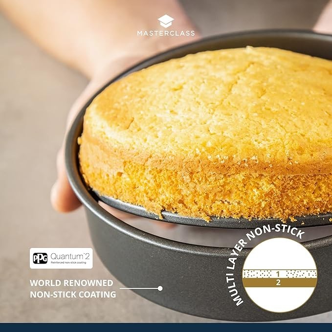 MasterClass Tall Non-stick Cake Maker / Baking Pan with Removable Base