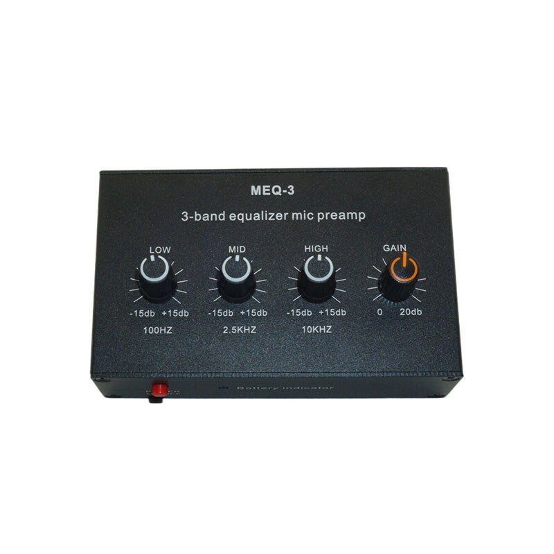 MEQ-3 3-Band Equalizer Microphone Amplifier for Live Dynamic Mic Preamplifier