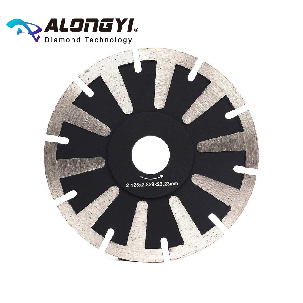 ALONGYI Diamond Saw Blade 5" Inch T Segmented Diamond Cutting Disc