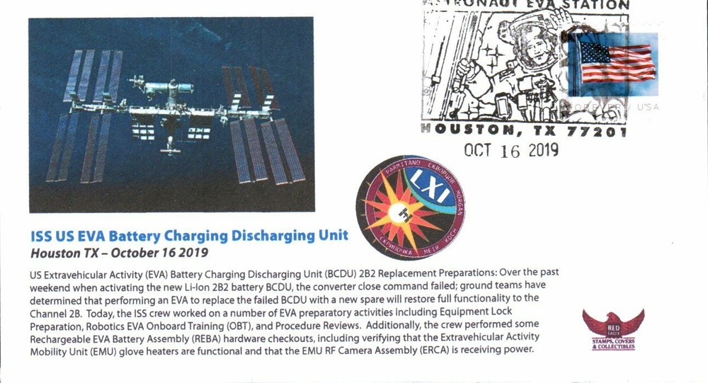 2019 ISS Expedition 61 EVA Battery CD Unit Replac Mission Control Houston 16 Oct