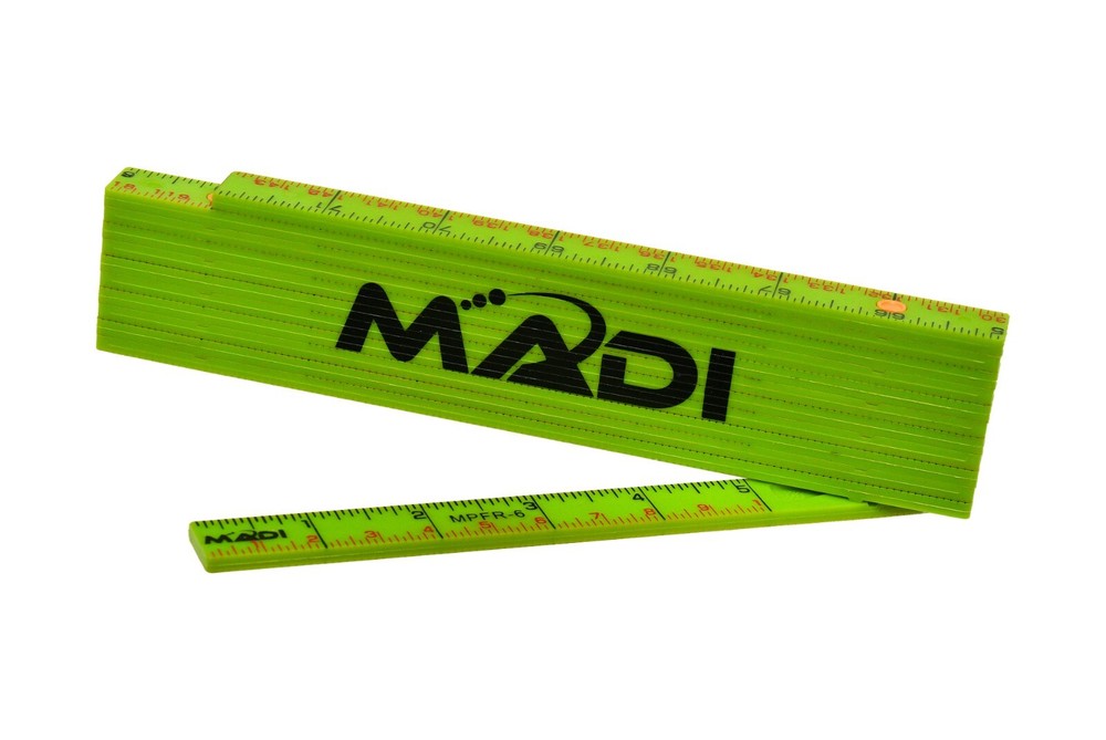 MADI MPFR-6 6' Inside Reading Fiberglass Folding Ruler