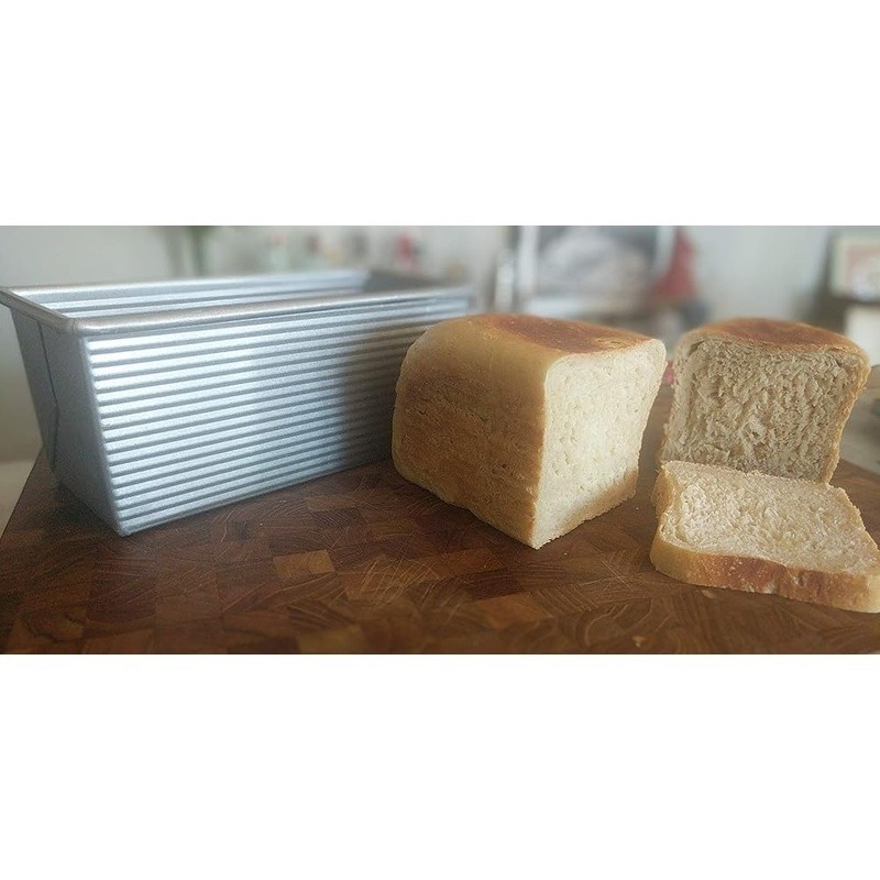 Small Pullman Loaf Pan Aluminized Steel Oven Safe Baking Bread Pan Durable New