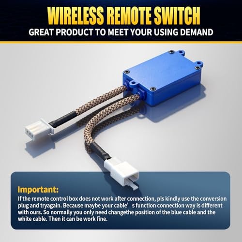 JHE 9-24V Remote Control Switch Kit,Wireless Control ON/Off Strobe Flash Pulse