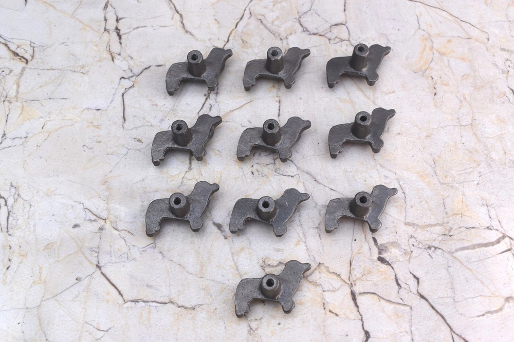 Vintage Dog Shape cast iron cabinet drawer door Gate knobs handles pull 10pcs