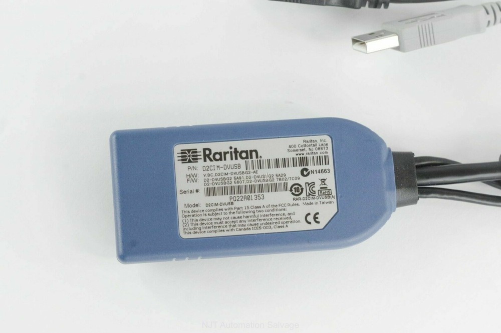 Raritan Dominion KVM CABLE D2CIM-DVUSB Dual Usb Module CABLE
