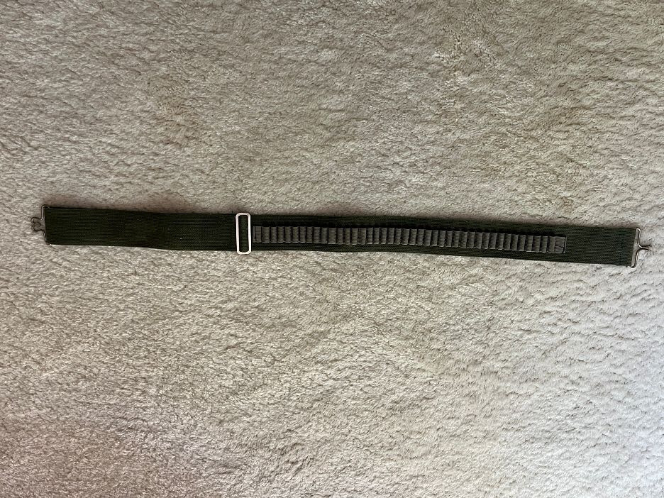 22 Caliber Ammunition Belt 40 Rounds Adjustable Olive Green