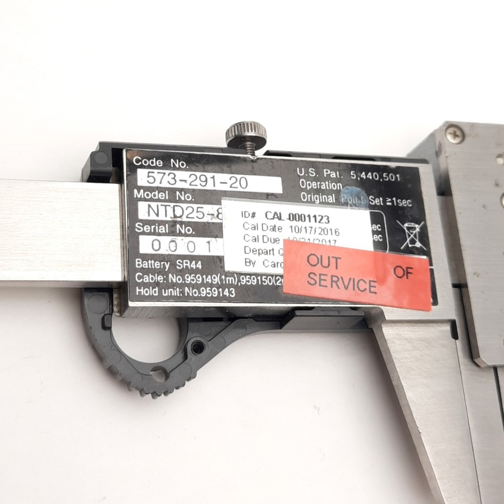 Mitutoyo 573-291-20 Absolute Digimatic Caliper w/ Load Cell, 180mm Range