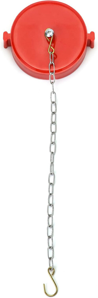 2-1/2" NST/NH Plastic Fire Hose Connection Standpipe Cap Fitting and Chain Fire