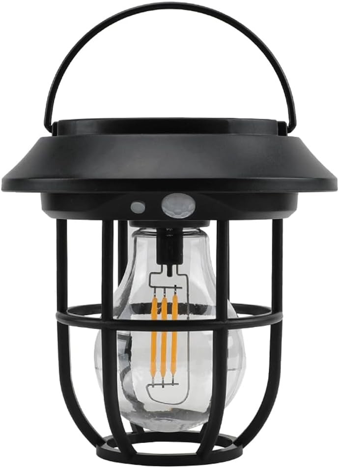 Protable LED Solar Motion Sensor Light Outdoor Garden Solar Lantern Hanging Lamp