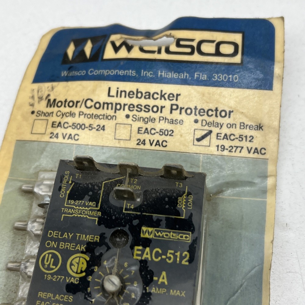 Watsco EAC-512-A Adjustable Time Delay Relay 19-277VAC