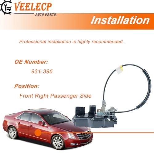 Door Lock Actuator Compatible with 2008-2014 CTS Front Right Passenger Side