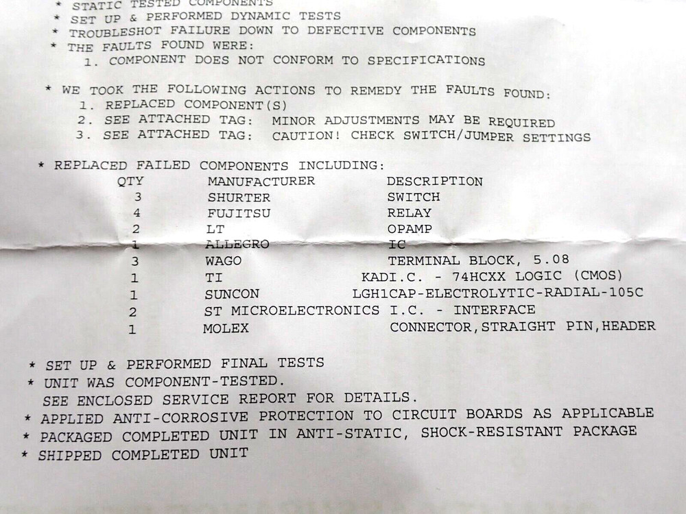 BCE-200.105.6 WITTMANN PCB CONTROL CIRCUIT BOARD REBUILT