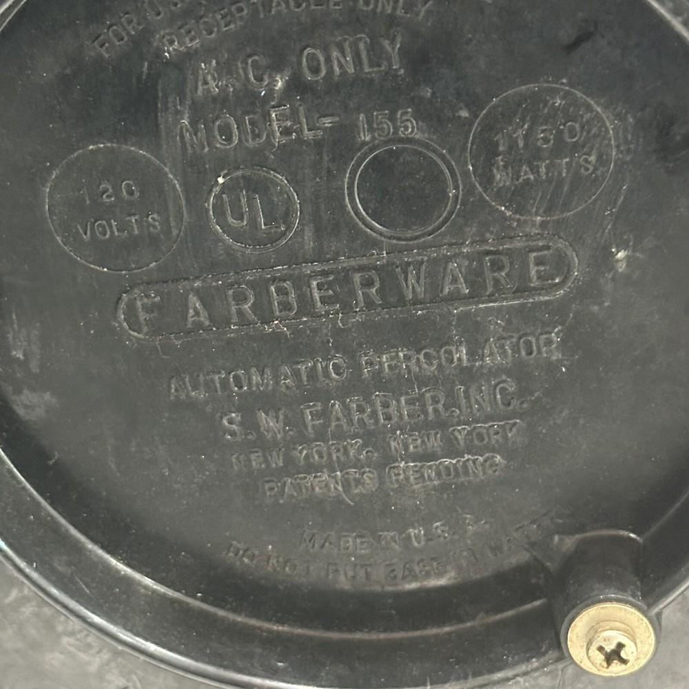 Replacement Handle Vintage Farberware Percolator Urn Model 155 Bakelite (?)