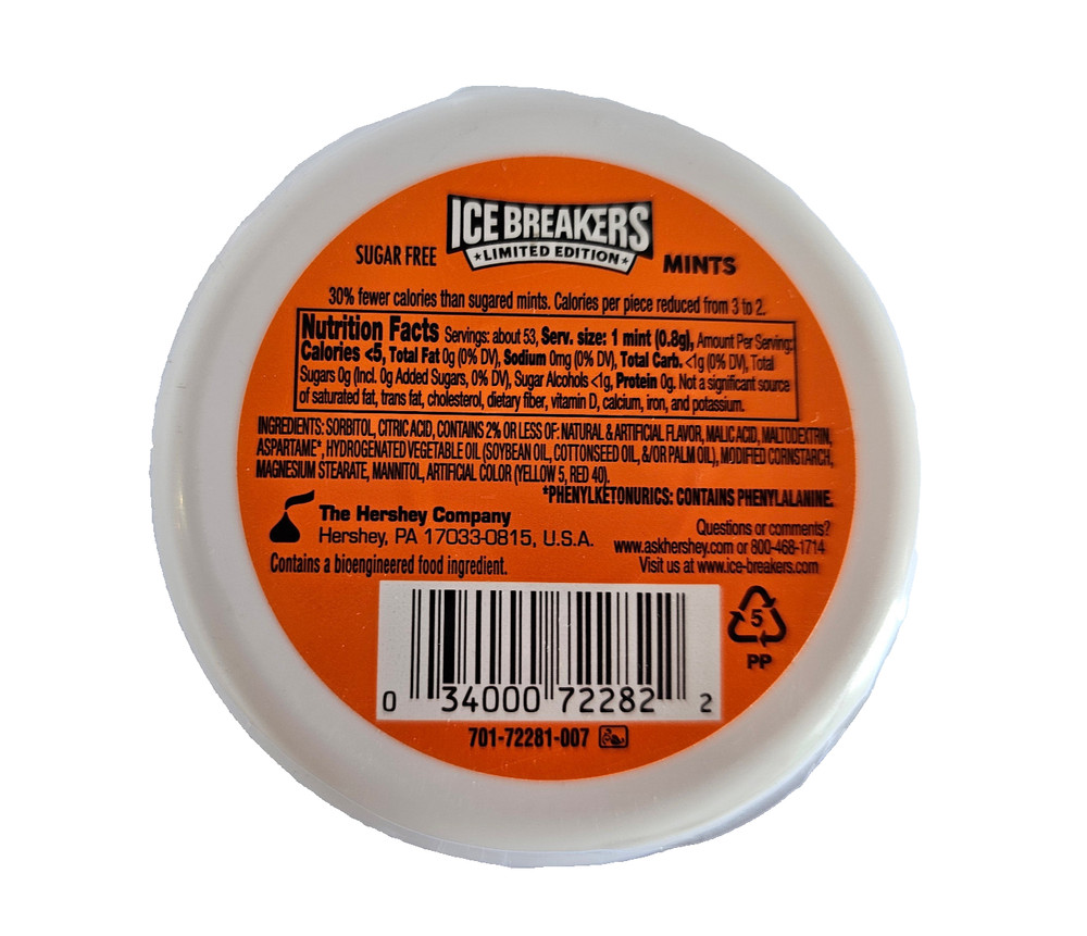 Ice Breakers Orange Cream Pop Mints Discontinued Limited Edition 2 Pack!