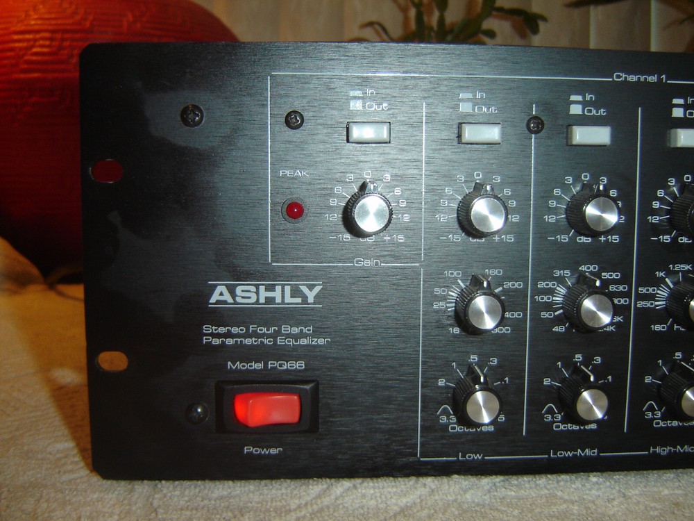 Ashly PQ66, Latter Version, 2 Ch 4 Band Parametric Equalizer, Eq, Vintage Rack