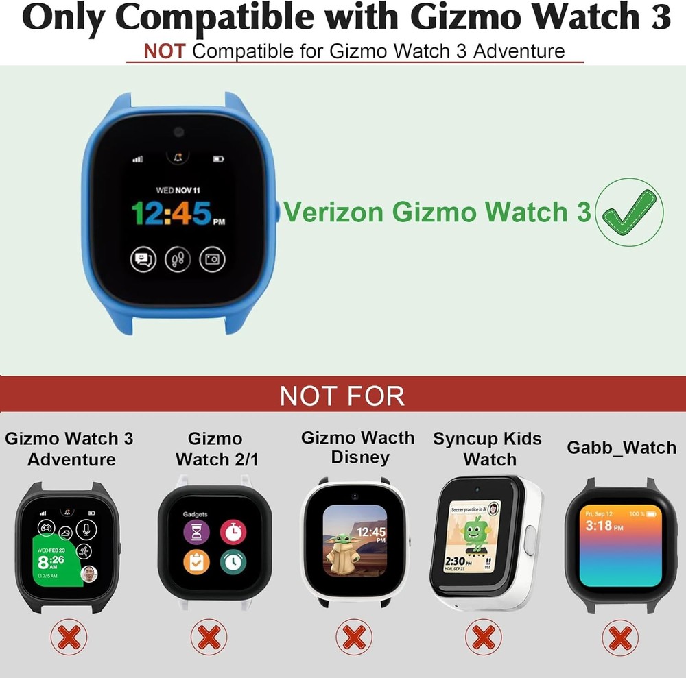 Watch Screen Protector Case Kids Protective Cover Gizmo
