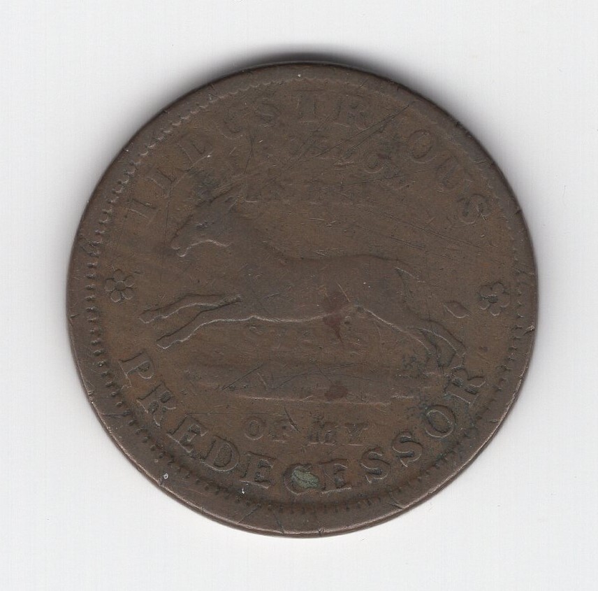 1837 Hard Times Token HT-32 Executive Experiment F/VF