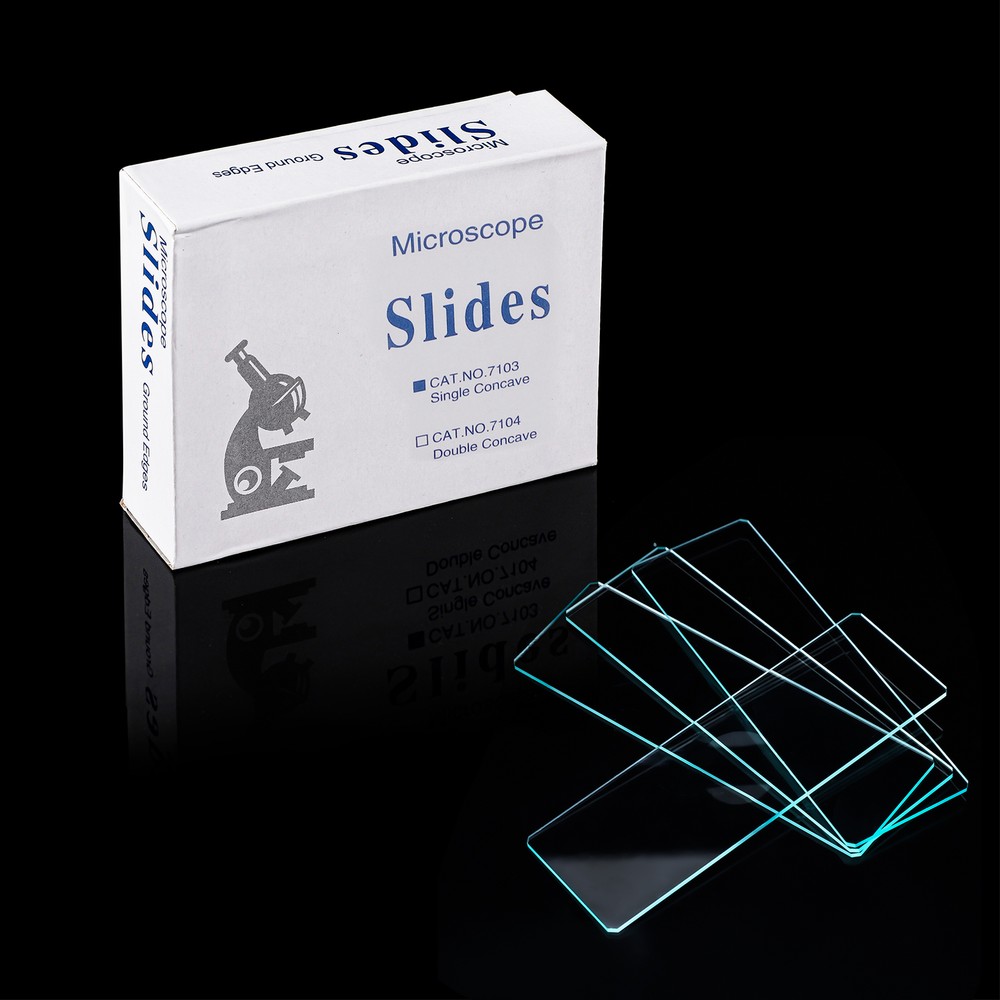 100Pack Microscope Slide Concave Single concave Glass Slide Single Depression US
