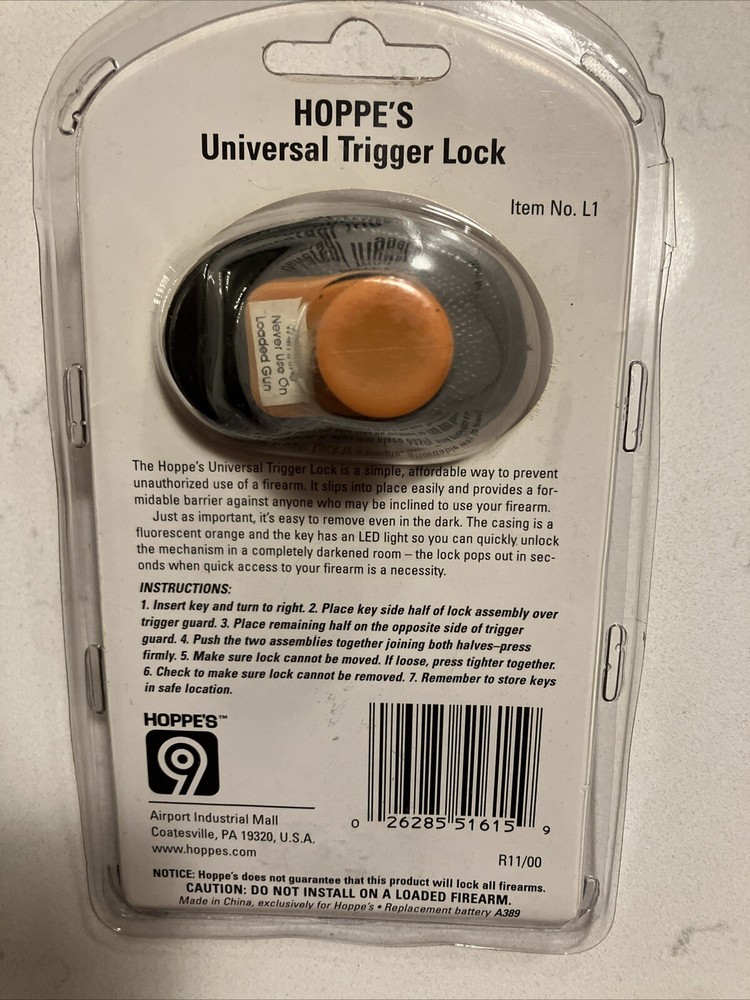 Hoppe’s Universal Trigger Lock 1 With LED Key