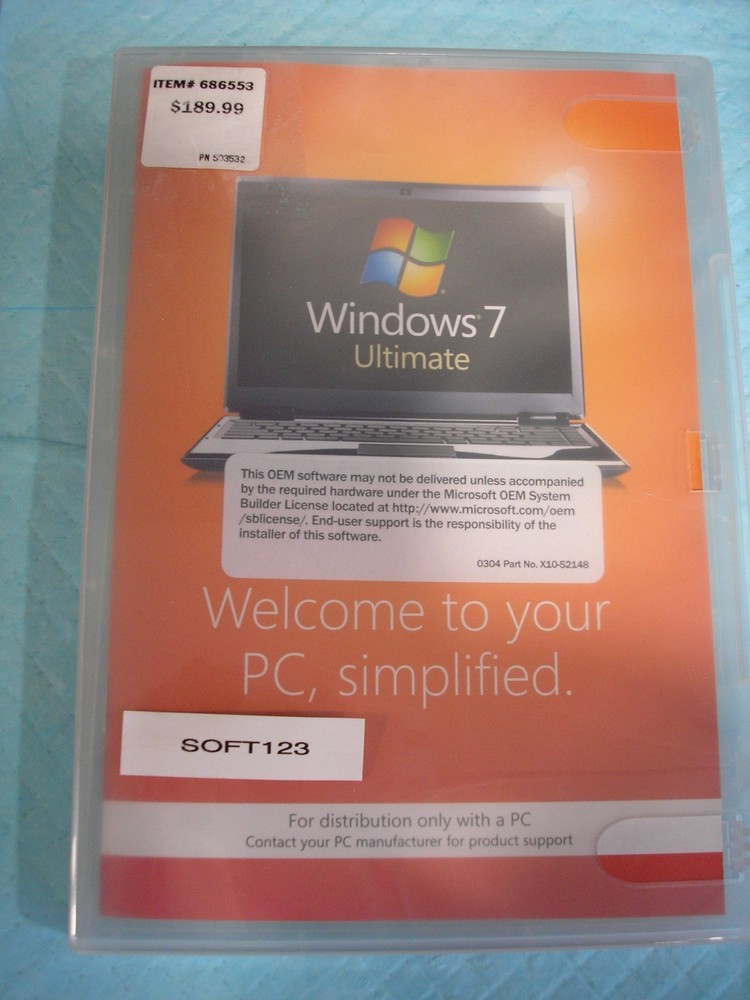 MS Microsoft Windows 7 Ultimate 32 bit DVD Full English =NEW=