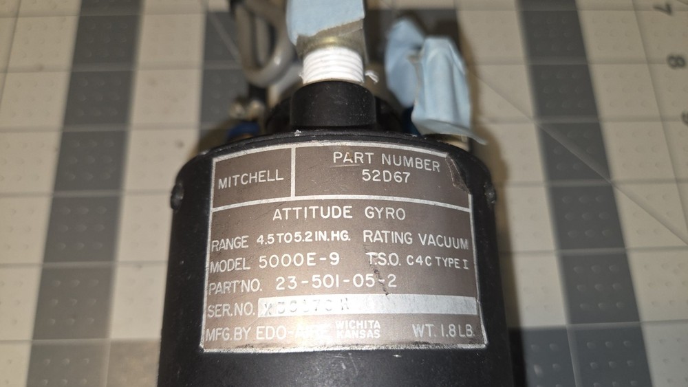 Mitchell Attitude Indicator 5000E-9