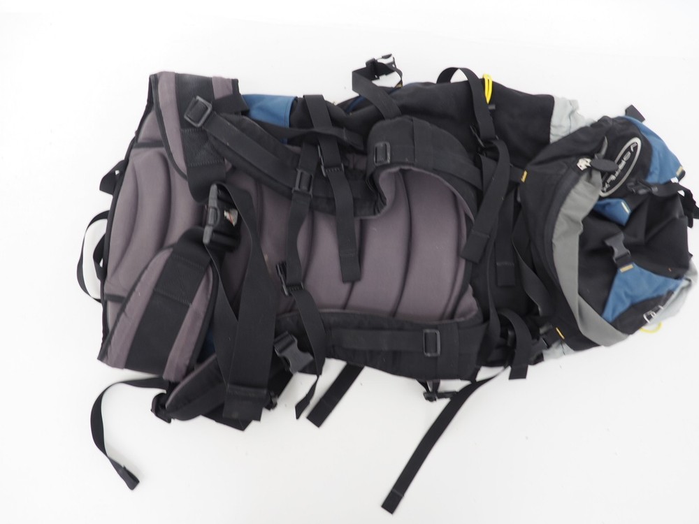 Vintage Vortex Internal Frame Pack Hiking Backpack Size Large Blue / Black