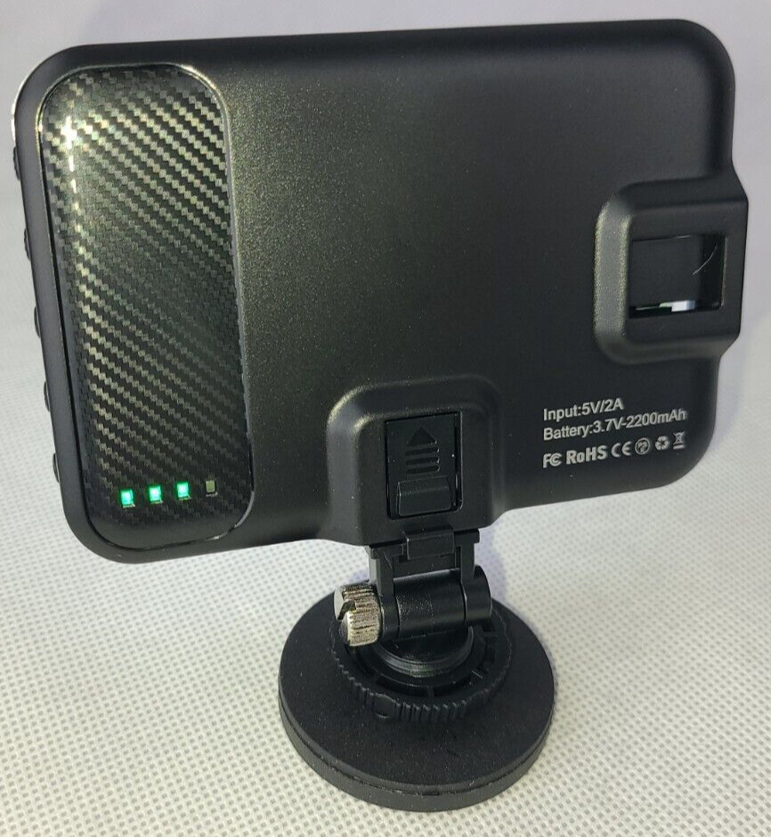 LED Camera Light Magnet Threaded 44mm 1/4-20" Rubber Coated