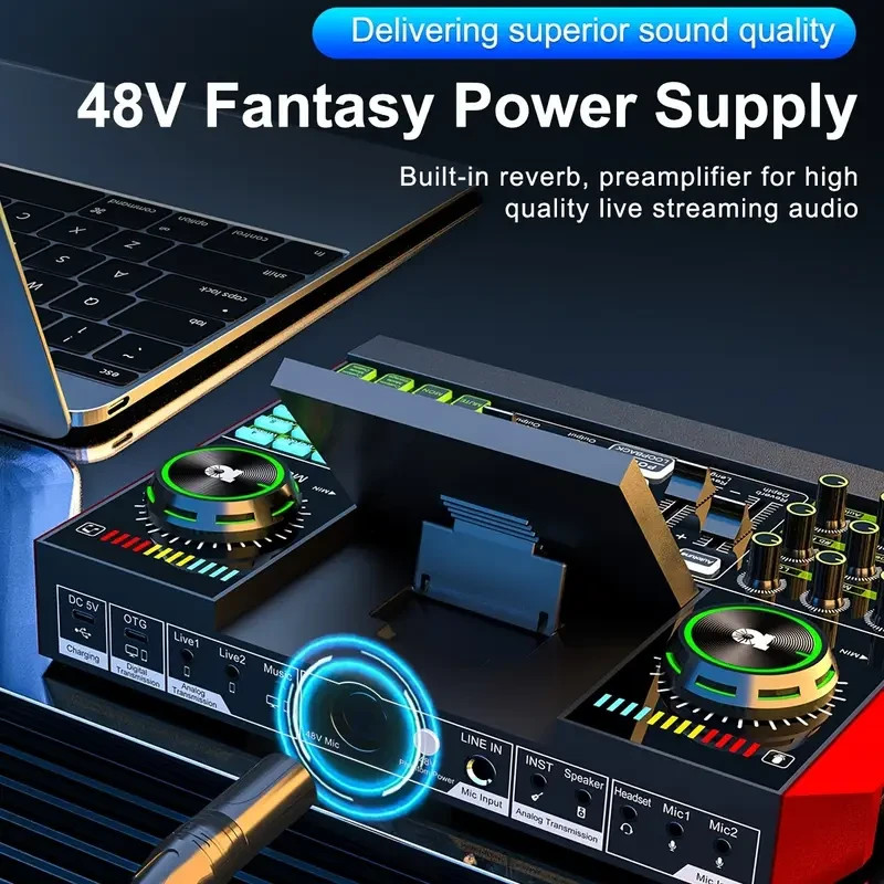 Audio Mixer - Multi-Function DJ Controller & Karaoke System for podcast