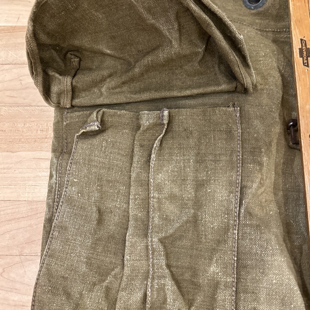 Vintage Military Canvas Backpack Green