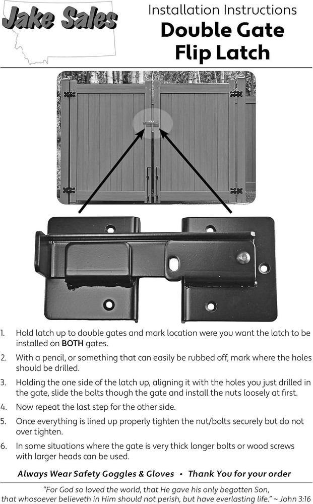 Double Gate Flip Latch - Heavy-Duty Construction with Easy Installation Included