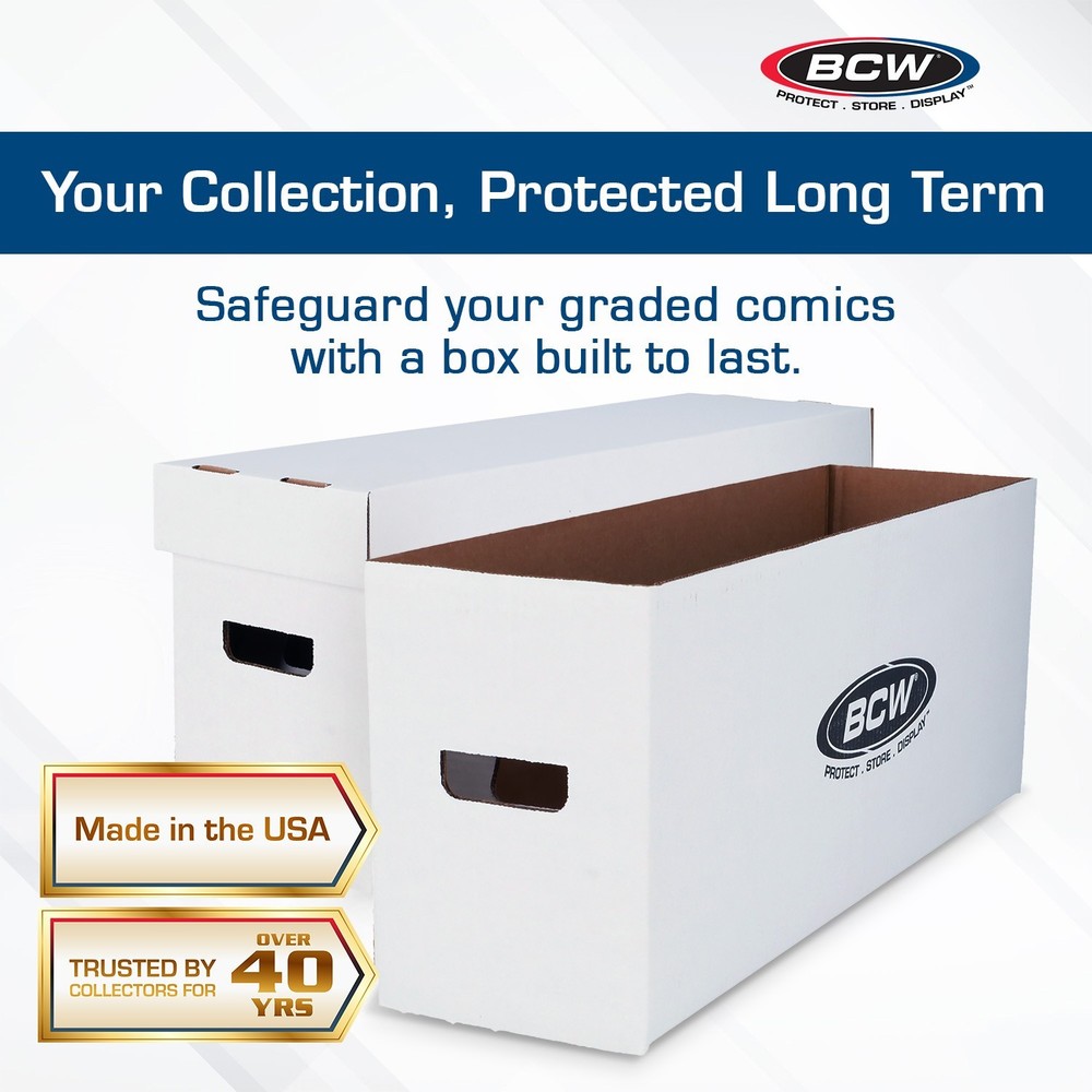 5 pack Long Comic Book Storage Boxes and Houses BCW Stackable Current or Silver